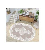 Eliana Home Baskılı, Yıkanabilir Kaymaz Taban Oval Halı TYC00515952781 100x150 cm (Kahverengi)