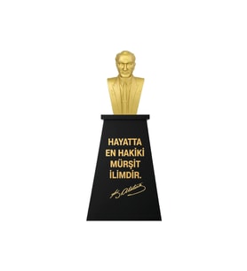 Atatürk Büstü (60cm Fiber)+ Kaide (100cm) İlkokul Modeli