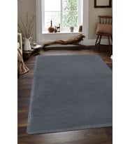 Dijidekor Peluş Halı Koyu Gri Cool Yıkanabilir Post Kesme Yolluk Kilim Salon Halısı Modelleri