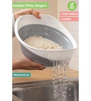 Pirinç Süzgeci Katlanır Makarna Süzgeci Silikon Mercimek Süzgeci Bpa Free