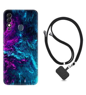 Tecno Spark 8T Kılıf Silikon Boyun Askılı İpli Desenli Silikon Explosive 1734