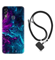 Tecno Spark 8T Kılıf Silikon Boyun Askılı İpli Desenli Silikon Explosive 1734