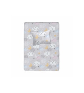 %100 Pamuklu Bebek Lastikli Çarşaf 60x120+20 Bebek Yastık Kılıfı 35x45