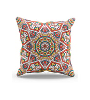 Moud's Çift Tarafı Baskılı India Pattern-4 Desenli Süet Kırlent Kılıfı