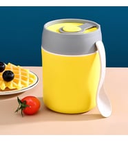 304 Çelik Sarı 500 ml Yemek Mama Saklama Kabı cin560sr