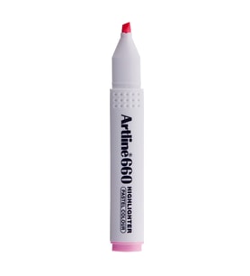 Artline Kesik Uçlu Fosforlu Kalem 1,0-4,0 MM Pastel Pembe (12 Li Paket)