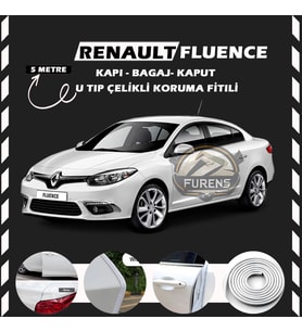 Renault Fluence Oto Araç Kapı Koruma Fitili 5metre Parlak Beyaz Renk