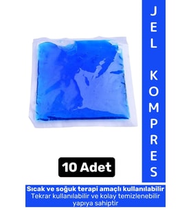 Hızlı Etki Soğutucu Yıkanıp Tekrar Kullanılabilir Sıcak Soğuk Jel Kompres Buz Paketi Termojel 10 Adt