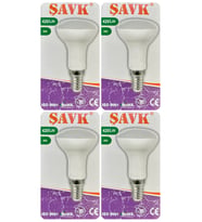 (4 Adet) Şavk 6W (37W) Beyaz Işık (6500K) E14 Duylu (İnce Duy) Led R50 Ampul