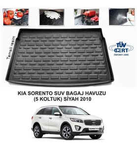 Kia Sorento Bagaj Havuzu Paspası 2016 Sonrası