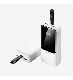 EF96 Strong 22.5W PD 27000mAh Çevre Dostu ECO Ekranlı Powerbank (Beyaz)