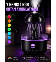 Dekoratif Denizanası Efektli Ha Nemlendirici RGB Gece Lambalı Ultrasonik Buhar Cihazı