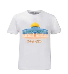 Mescid-i Aksa Baskılı T-Shirt (Beyaz)