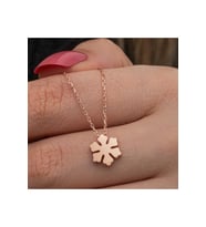 Gümüş Rose Minimal Kar Tanesi Kadın Kolye CSR2185561