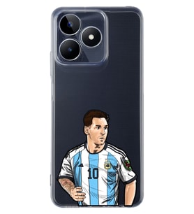 Realme C53 Uyumlu Lionel Messi Desenli Şeffaf Telefon Kılıfı