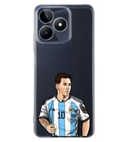 Realme C53 Uyumlu Lionel Messi Desenli Şeffaf Telefon Kılıfı