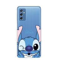 Samsung Galaxy M52 Uyumlu We Love Stitch Desenli Şeffaf Telefon Kılıfı