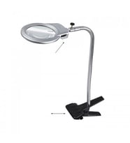 Northcity 90mm LED'li Masaüstü Büyüteç 6 Kat Yakınlaştırma, Ayarlanabilir Metal Hortum, Mandallı