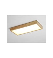 Şık Ahşap Çerçeveli Tavan Led Avize, 30x120cm, Beyaz Işık Rengi