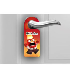 Inside Out 2 Ahşap Kapı Askısı - Öfke 2