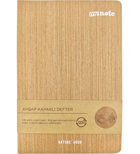 14X21 Spiralli Bambu Kapak Defter