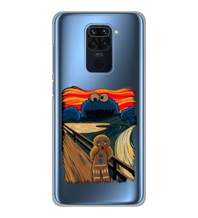 Xiaomi Redmi NOTE 9 Uyumlu Susam Sokağı Kurabiye Canavarı Tasarımlı Şeffaf Telefon Kılıfı