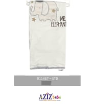 Elephant Desenli Pamuklu Bebek Battaniyesi 80cmx90cm