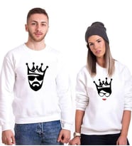 Tshirthane Cool King Queen Sevgili Kombinleri Sweatshirt Kombini (Tek Ürün Fiyatıdır.)