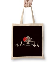 Heartbeat Japanese Art Tree Bonsai Meditation Buddhism Yoga Bez Çanta Uzun Saplı