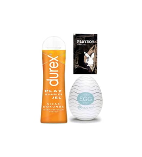 Durex Play Sıcak Dokunuşlar  Uyarıcılı Jel 100 ml + Egg Wavy Erkeklere Cep Tipi Mastürbatör + Hediye