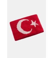 Ay Yıldız Beyaz Havlu Bileklik (Kırmızı)