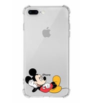 Apple iPhone 7 Plus Uyumlu Köşe Korumalı Antişok  Kapak Mickey Mouse Tasarımlı Şeffaf  Kılıf