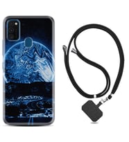 Samsung M21 M22 M23 M30 M31S M32 Kılıf Boyun Askılı Silikon Mavi Gece 1605