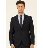 Süvari 6 Drop Slim Fit Lacivert Yeleksiz Düz Takım Elbise