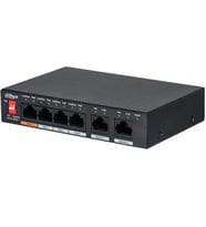 DAHUA PFS3006-4ET-60 4 PORT 10/100 + 2 PORT 10/100 UPLINK 60W POE METAL KASA SWITCH