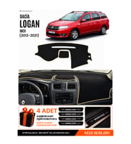 DACİA LOGAN MCV (2012-2021) Uyumlu Torpido Örtüsü Torpido Kılıfı - Siyah Bej