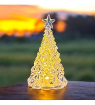 TEPE YILDIZLI MİNİ IŞIKLI ÇAM AĞACI YILBAŞI AĞACI WARM LİGHT NOEL TREE KRİSTAL GÖRÜNÜMLÜ ÇAM AĞACI
