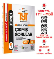 2025 YKS-TYT Türkçe Karakutu ÖSYM Çıkmış Soru Bankası Video/PDF Çözümlü Konu Konu Son 7 Yıl