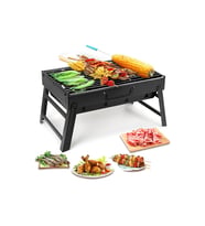 Taşınabilir Katlanabilir Mangal 43 cm Kömürlü Kamp Izgara Paslanmaz Çelik Barbekü