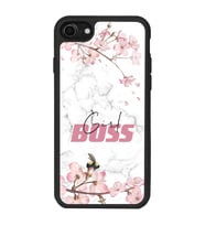iPhone SE (2020) Uyumlu Sakura Girl Boss Tasarımlı Glossy Telefon Kılıfı