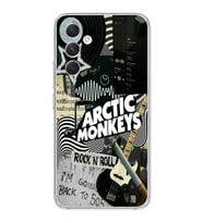 Samsung Galaxy M34 5G Uyumlu Arctic Monkeys Kolaj Desenli Şeffaf Telefon Kılıfı