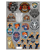 Kaplan ve Aslanlar Sticker Set 25 Parça Telefon, Tablet, Defter, Laptop Sticker