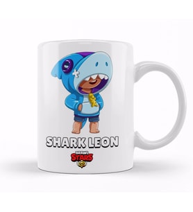 Brawl  Stars  Shark  Leon  Kupa Bardak Porselen