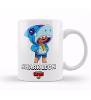 Brawl  Stars  Shark  Leon  Kupa Bardak Porselen