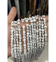 Hematit Taşı Kanallı Daire Kesim Beyaz 8x4mm Doğal Taş Dizi