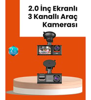 Full Hd Araç Kamerası Çift Yönlü Kayıt Darbe Sensörü