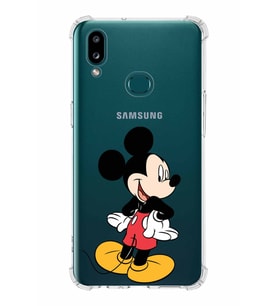 Samsung Galaxy A10s  Köşe Korumalı Antişok Kapak Mickey Mouse Tasarımlı Şeffaf  Kılıf