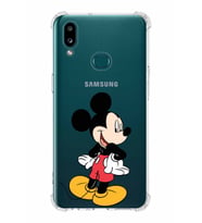 Samsung Galaxy A10s  Köşe Korumalı Antişok Kapak Mickey Mouse Tasarımlı Şeffaf  Kılıf