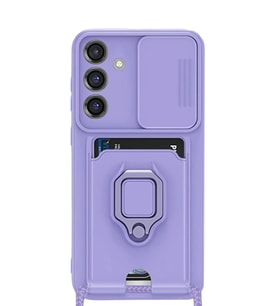 Galaxy S25 Plus Kılıf Zuma Kartvizitli Yüzüklü Silikon - Lila