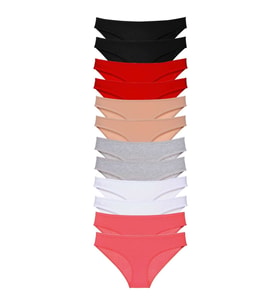 12 adet Süper Eko Set Likralı Kadın Slip Külot Set